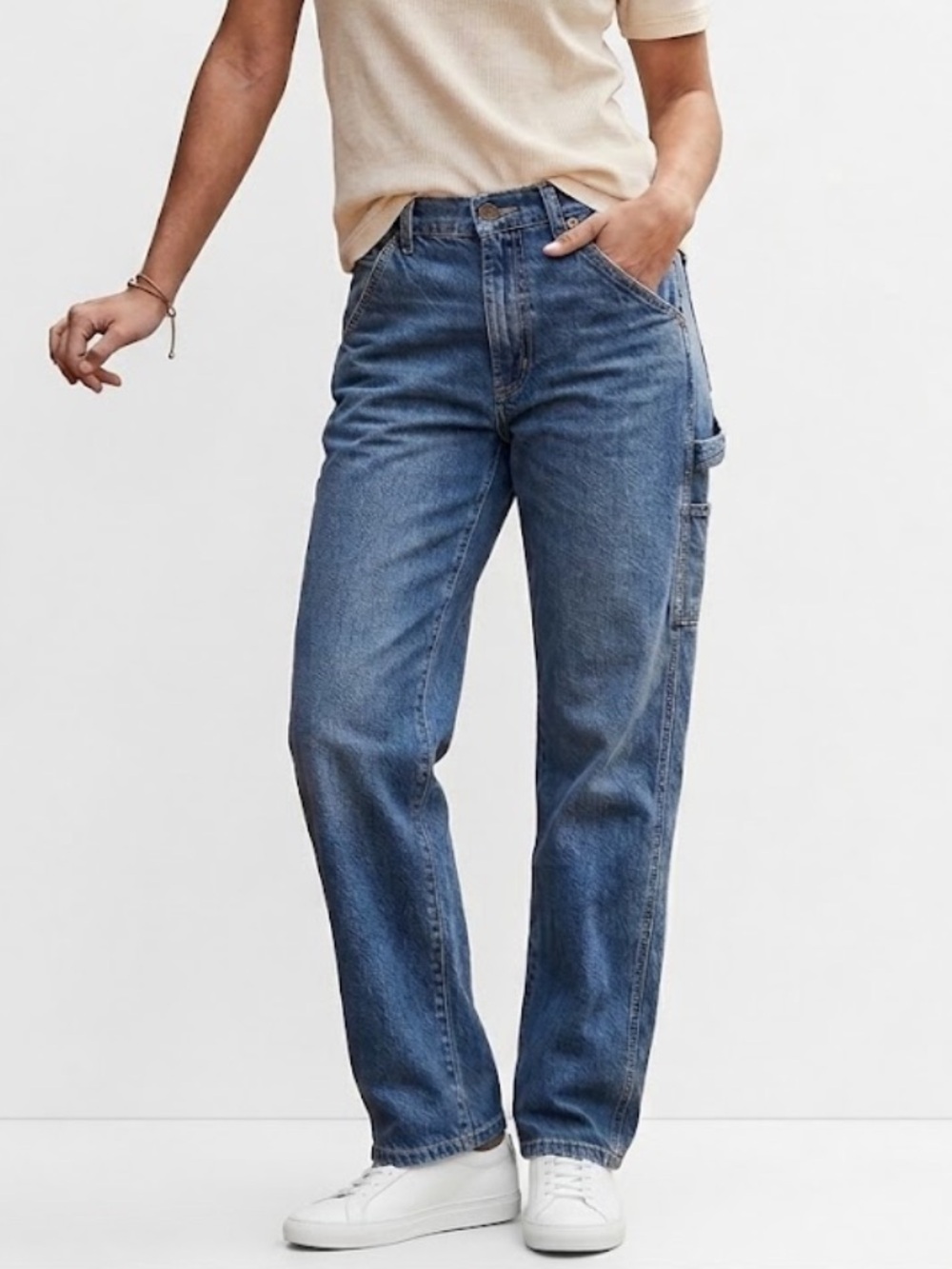 GAP 90s Carpenter Wide-Leg 29 Short Blue Jeans